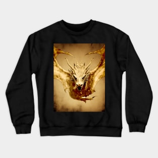 Chinese Dragon: Dragons are Cool, Chinese New Year, Year of the Dragon on a Dark Background Crewneck Sweatshirt